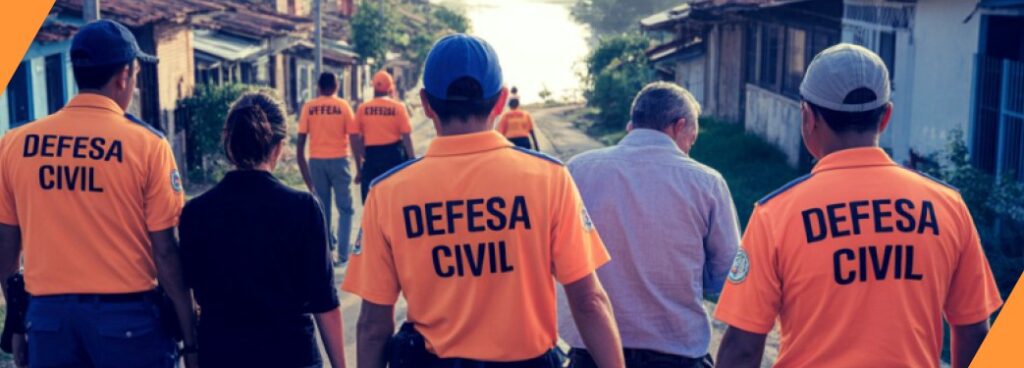 Equipe Defesa Civil em ação