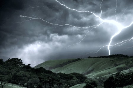 Tempestade de raios desastres naturais